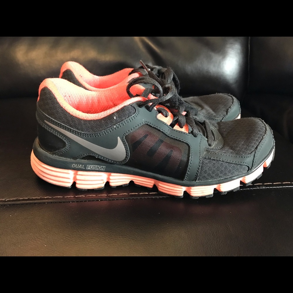 Nike black and pink shoes